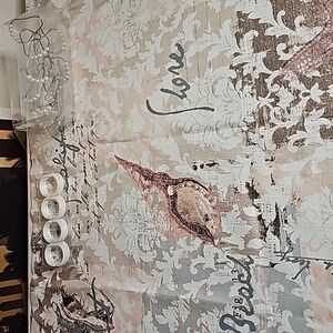 Beautiful sea inspired shower curtain with hooks